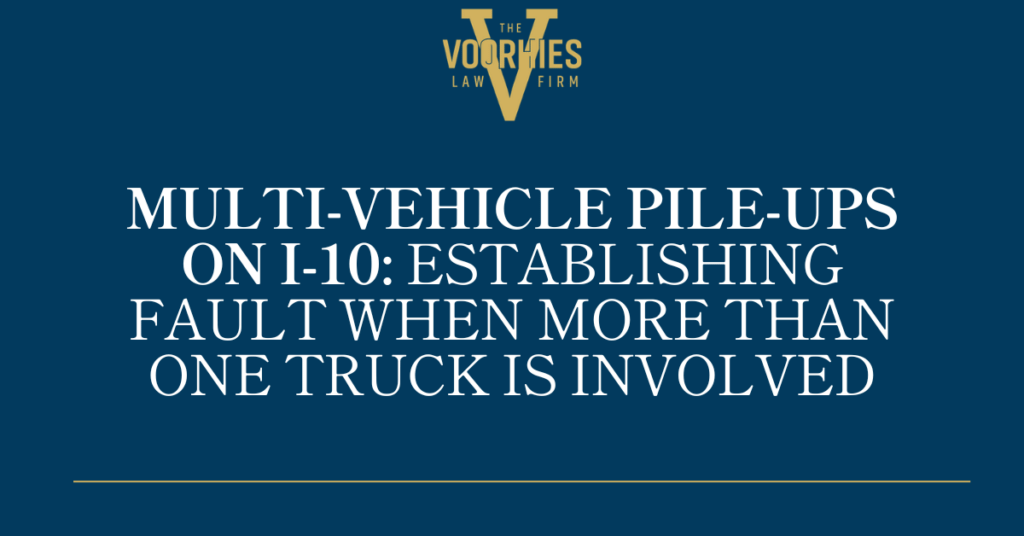 Multi-Vehicle Pile-Ups on I-10: Establishing Fault When More Than One Truck Is Involved